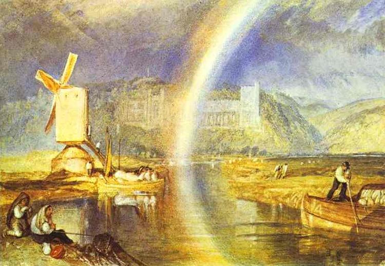 J.M.W. Turner Arundel Castle, with Rainbow. oil painting picture